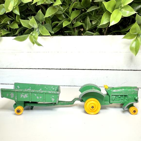 Vintage Lesney Matchbox Lot of 4  Farm Vehicles- Combine, Tractor W/Wagon & Plow - Picture 2 of 6